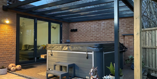 Canoports Simplicity Xtra Veranda Installation Hottub Leeds