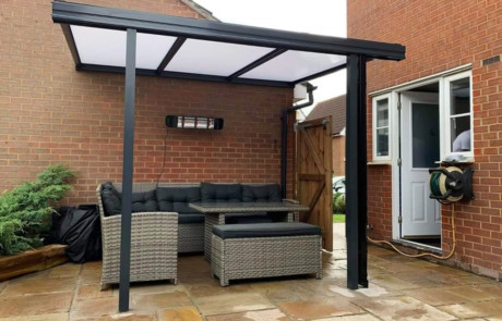 Canoports Romford Veranda Install Simplicity 16 Essex Anthracite Grey